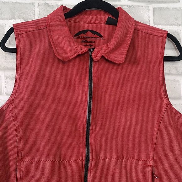 Vintage Sun Mountain Womens Corduroy Vest Red XL Full Zip - Picture 2 of 9